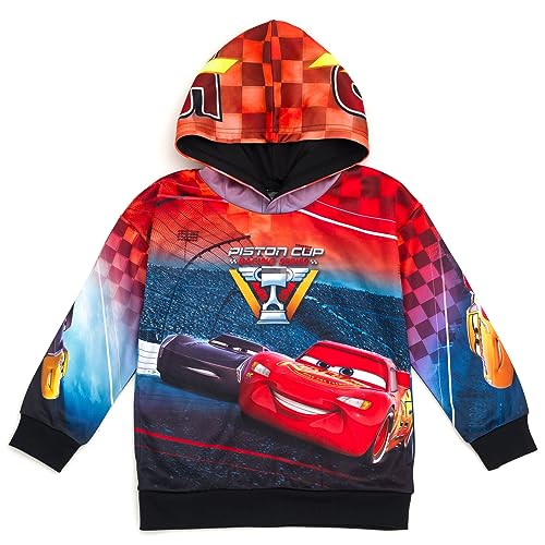 Disney Pixar Cars Lightning McQueen Fleece Pullover Hoodie Toddler to Big Kid