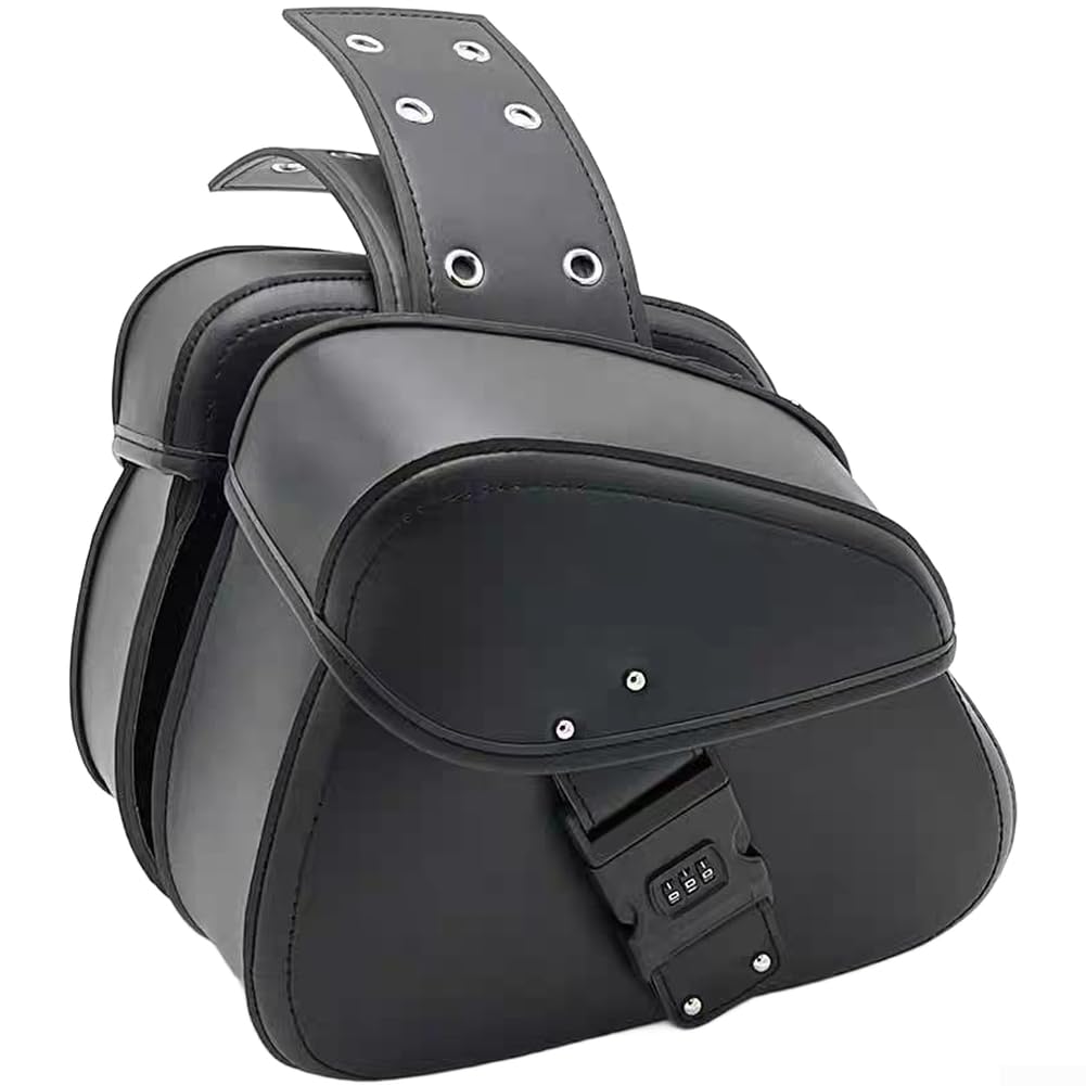 Motorradtasche, Retro-Satteltasche, Seitentasche, Packtaschen für Motorrad, Elektrofahrrad, Roller, Aufbewahrungstasche (codiertes Schloss)