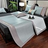 Alfombrilla de dormir refrescante, alfombrilla plegable de ratán con funda de almohada, transpirable, absorbe el sudor, fácil de limpiar, exquisito bordado para dormitorio