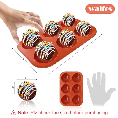 image for Walfos Silicone Hot Chocolate Bomb Mold Medium Semi Sphere Silicone Mo