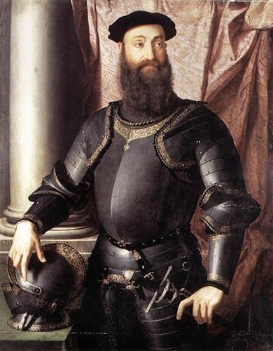 Portrait de Stefano IV Colonna Agnolo Bronzino poster d'art vintage mu