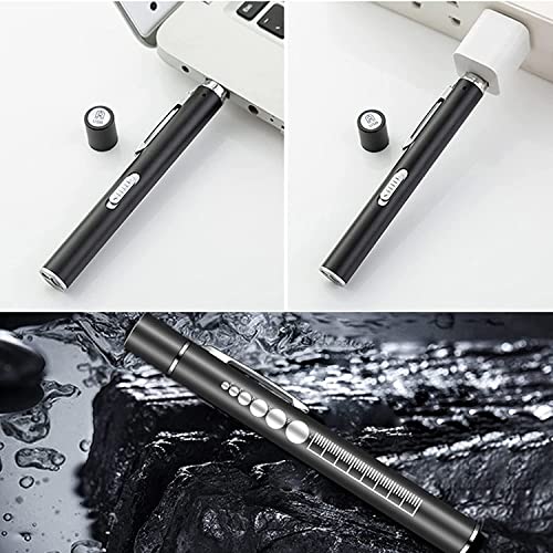 Yuentoen Pen Light Flashlight, Usb Rechargeable Led Mini Flashlight With Stainless Steel Clip For Home Camping Outdoor And Emergency-Black #TOP7