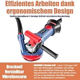 FANZWORK 1500W Szlifierka do Betonu Zestaw Szlifierek do Betonu, Regulowana Prędkość, w tym Wysokiej Jakości Diamentowy Talerz Szlifierski 125 mm, osłona ssąca, uchwyt w Kształcie litery T