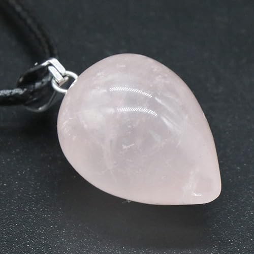 Miniatura 7 de LHJ 6 dijes de cristal curativo con forma de gota de agua grasa, para hacer joyas, accesorios de collar, Piedra Ágata