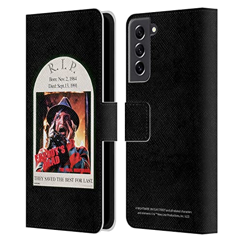 Étui Samsung Galaxy S21 FE 5G Freddy's Dead Housse Portefeuille en Cuir A Nightmare on Elm Street