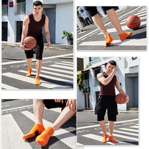 Basketball Socks Men Towel Bottom Non-Slip Ankle Sport Socks Reduce Ankle Pressure 6 Pairs3