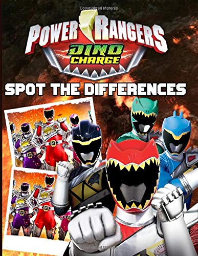 Power Ranger Dino Charge Spot The Difference: Power Ranger Dino Charge Activity Picture Puzzle Books For Adults, Tweens Anxiety