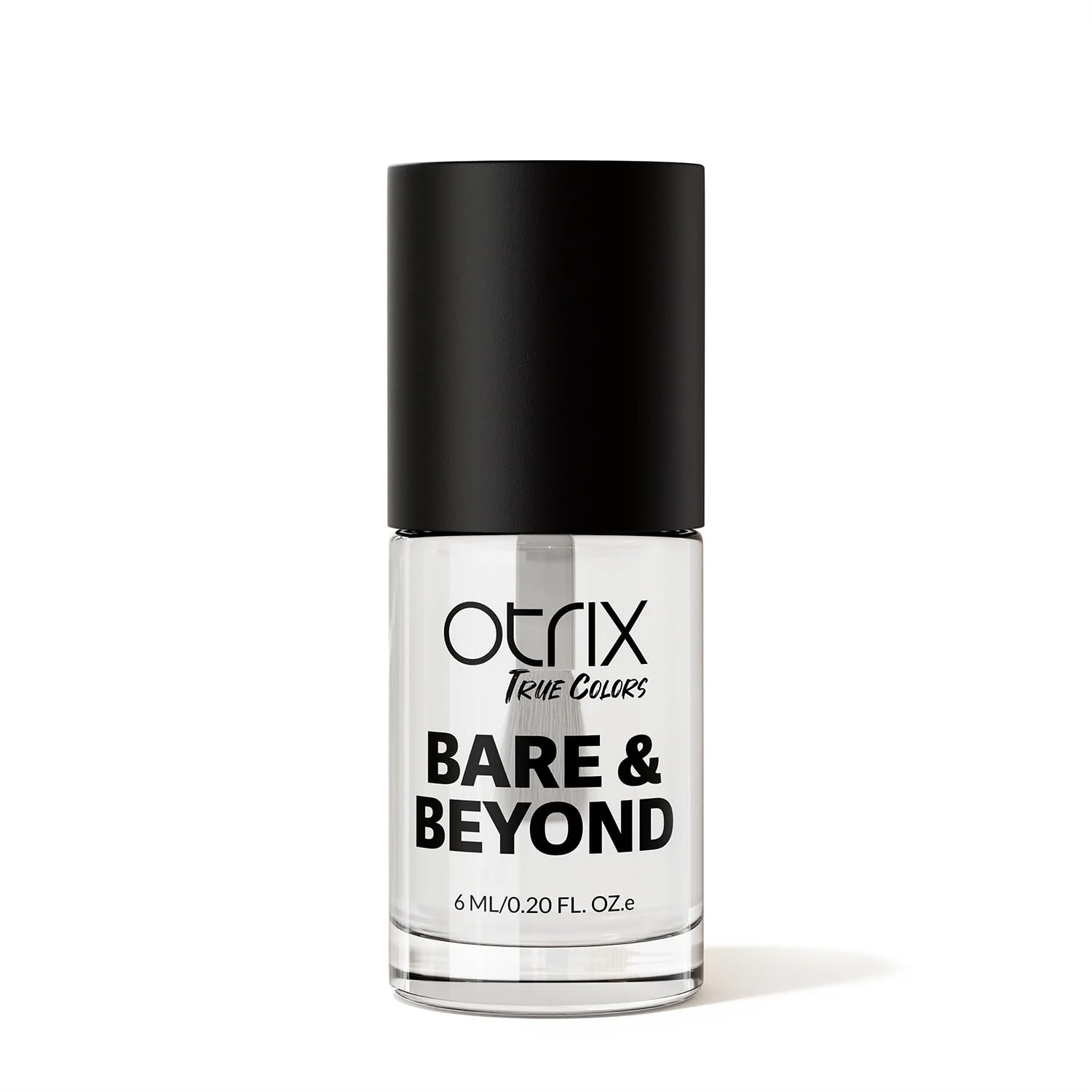 True Colors Bare & Beyond 2-in-1 Base & Top Coat, High-Gloss Finish, Dual-Purpose Formula, Clear, 6 ML-image-0