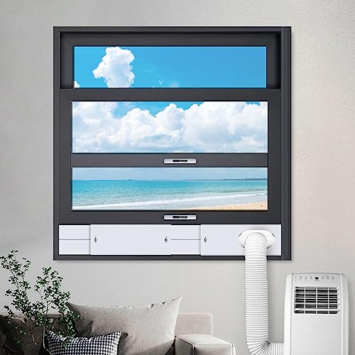 Klimaanlage Fensterabdichtung Rolladen Abluftschlauch Adapter Fenster Fensterabdichtung Ersatzteil Set Abluftschlauch Fensterdurchführung Schlauchadapter Adapter, 4 Panels