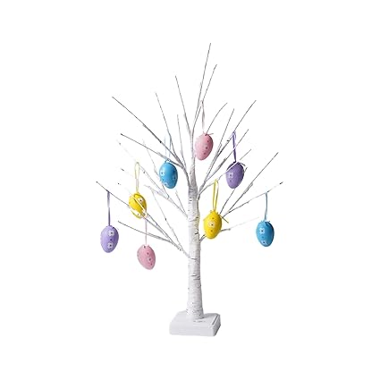 CALANDIS Easter Lighted Tree Decor Easter Tree Egg Lighted for Holiday Wedding Easter Always on | 1 Easter Lighted Tree Decor