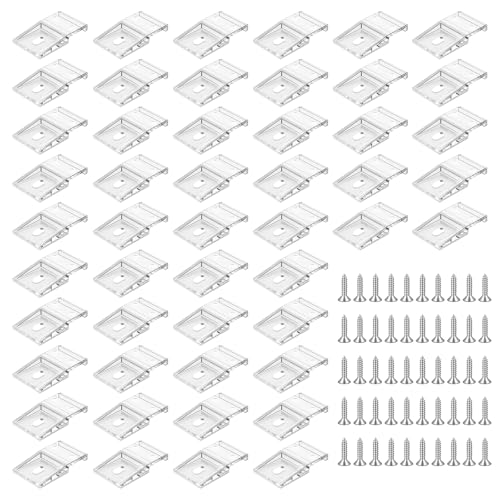50 Pièces Supports de Fixation Clips Bande LED, Fixation Ruban LED Néon Montage clips, Clip pour Bandes Lumineuses étanches, pour 8mm à 10mm Silicone LED Néon Bande Lumineuse, Translucide, Blanc