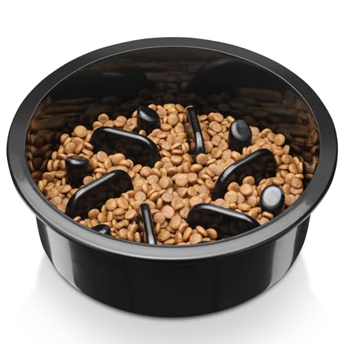 COMESOON Slow Feeder Dog Bowl, Slow Down Eating Anti-Choking Bloat Stop Maze Design Dog Dishes Fit for COMESOON Bowl Stand DB-G03/DB-B03, Black - image 7