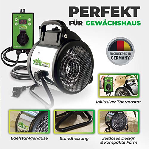 Bio Green PAL 2.0 Palma Elektrische Ventilatorverwarming, 2000 Watt, Digitale Thermostaat - Image 3