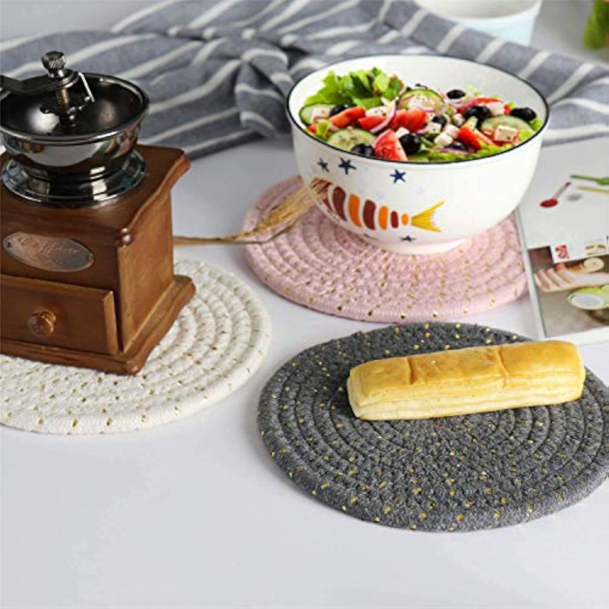 Cotton Rope Round Coaster Set of 6