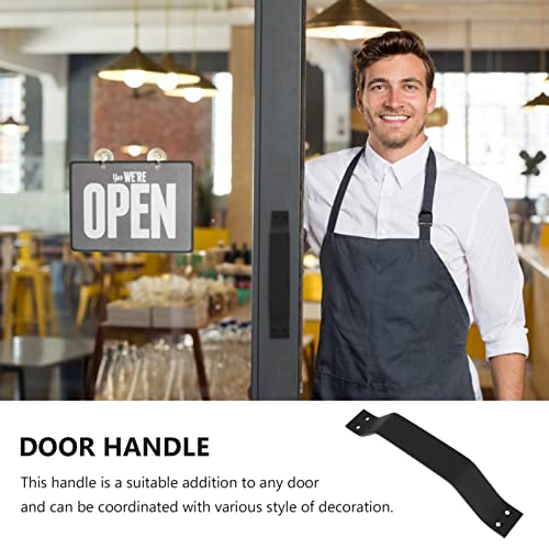 Ultechnovo Garage Door Handle Steel Door Handle Black Carbon Stainless Steel Body Double- Sided Handle Door Kitchen Furniture Closet Drawer Handle Household Door Accessory Barn Door Handles #TOP4