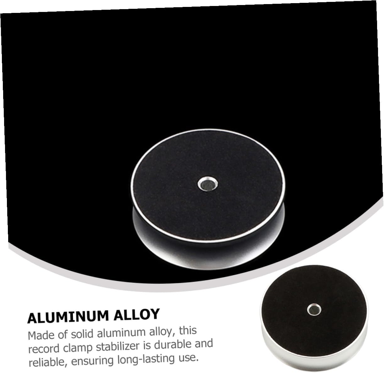 Vinyl Record Weight Disc Stabilizer Clamp for Turntables Professional Balanced Record Player Part Silver with Level for HiFi Vinyl Accessories