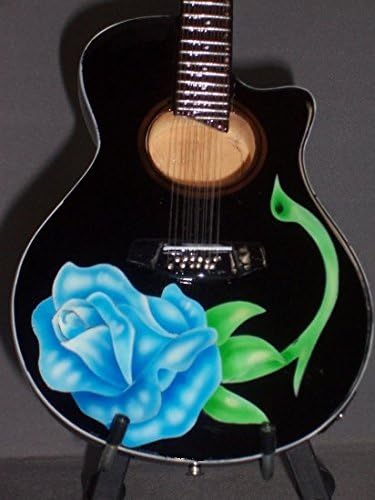 Mini Rose Acoustic Guitar for Poison Bret Michaels Display Gift