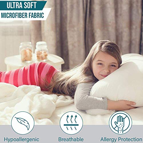Micropuff Zippered Pillow Protectors Standard - Soft Brushed Microfiber Pillow Covers, Noiseless And Only Quality Fabrics Used Pillowcases With Zipper (2 Pack, Standard 20X26) #TOP5
