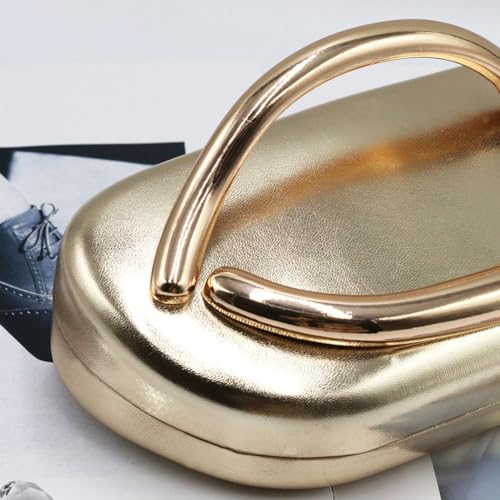 Image of Acrylic Clutch Purse for Women Classic Round Acrylic Evening Handbag Vintage Metal Handlebars Bag for Wedding Party Prom