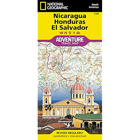 Nicaragua, Honduras, and El Salvador Map (National Geographic Adventure Map, 3109) Cover