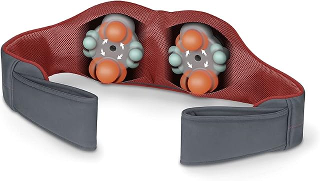Beurer MG 151 Shiatsu masażer karku, do masażu ramion, karku i pleców, 8 głowic do masażu 3D, 3 poziomy intensywności, z możliwością zmiany kierunku