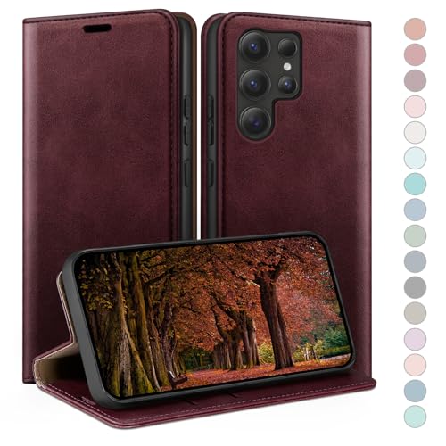 Étui blocage RFID pour Samsung S25 Ultra HUOUH coque portefeuille anti-piratage