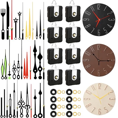 8-Pack Quartz Clock Movement Kit