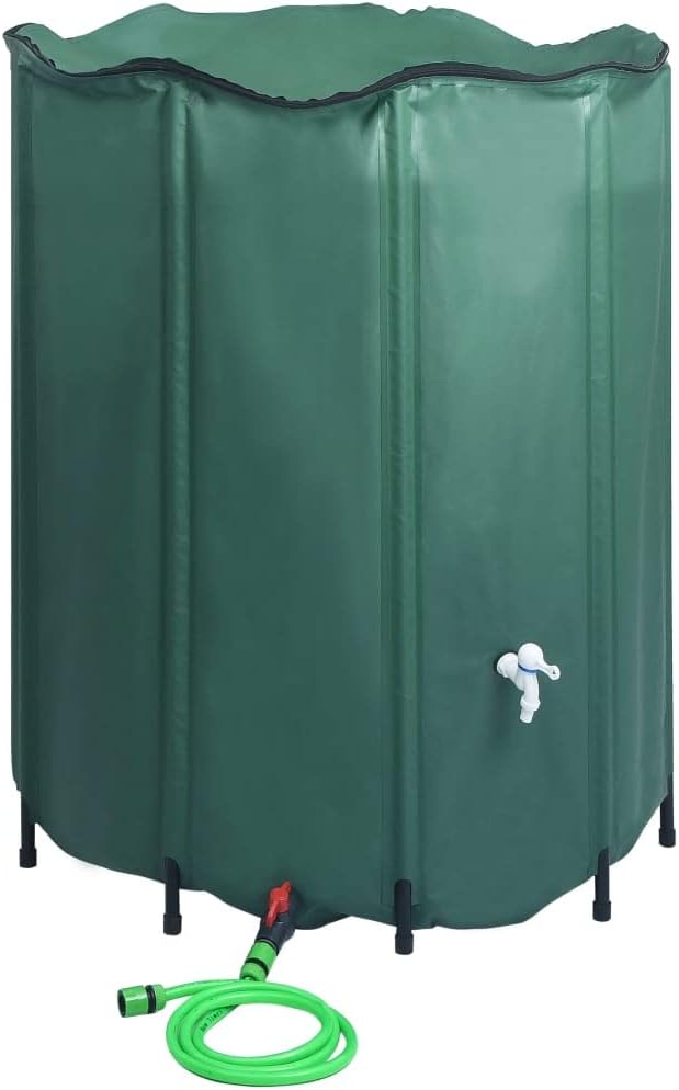 Regentonne 1000 liter, Regenwassertank mit Hahn, Wassertank Regenfass