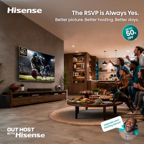 Image of Hisense 40 inch Inch A4 Series FHD 1080p Smart VIDAA TV (40A4NV, 2026 NEW) - Full Array LED, DTS Virtual: X, Noise Reduction, AI Sports Mode, Works with Alexa, Apple Airplay & Apple Home, Slim Bezel