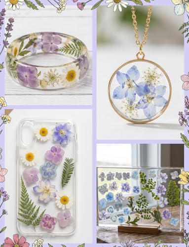 120 flores secas prensadas de hortensia para manualidades miniatura 5