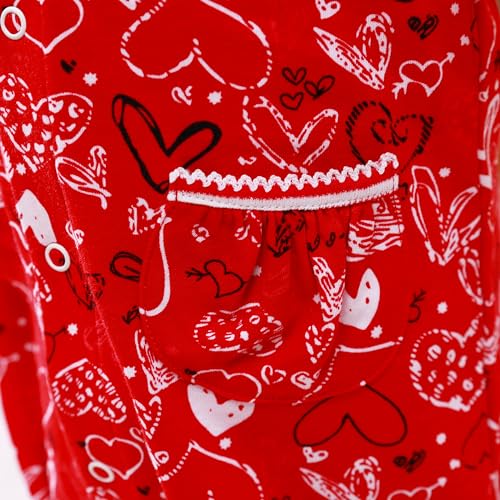 Baby Girls 100% Cotton Long Sleeve Rompers Footless Jumpsuits One-Piece Outfits4