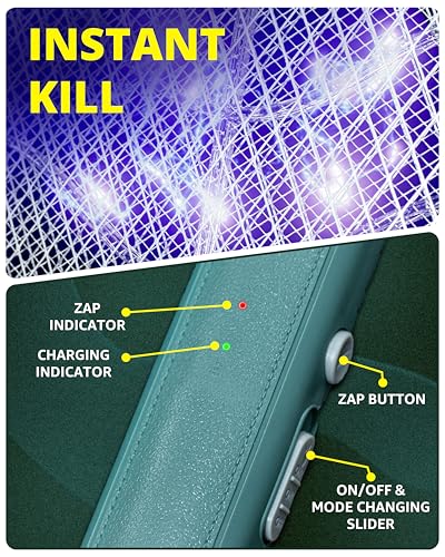 Image of Weird Wolf 2 in 1 UV Light Electric Mosquito Racket Bat with Base Stand | Rechargeable Lithium Battery | Type-C USB Fast Charging | 6 Months Warranty