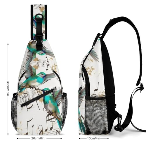 Mochila tipo sling blanca para hiking y uso casual miniatura 2
