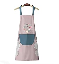DecorTwist® Waterproof Cooking Apron | Unisex Adjustable Apron with Front Pocket and Neck Strap
