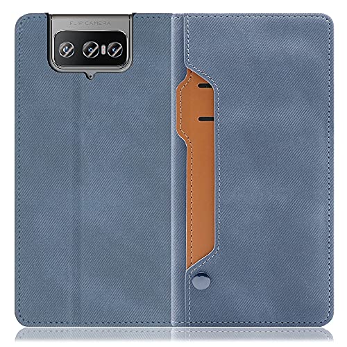 LOOF Storage ASUS Zenfone 8 Flip �p �P�[�X �J�o�[ �蒠�^�P�[�X �X�}�z�p �P�[�X �J�[�h���[ �x���g�Ȃ� �}�O�l�b�g�Ȃ� �J�[�h�z���_�[ �X�^���h[�z�G�[���u���[]