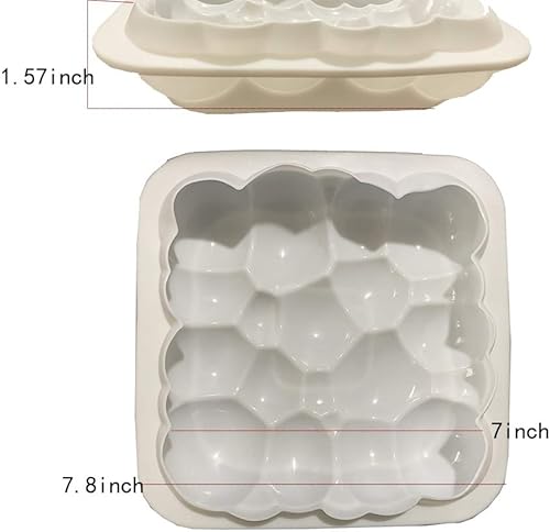 Miniatura 3 de Molde de silicona 3D Bubbles Sky Cloud para tartas, molde de silicona para hornear, no pegajoso, decoración de pasteles para mousse, brownie de