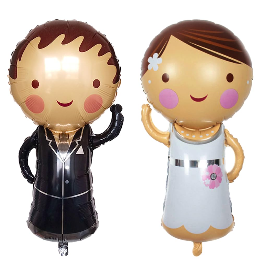 2 globos de helio para novios y novios, globos de helio para padres y madres, globos de papel de aluminio para familia, fiestas, bodas, propuestas de matrimonio, oficina de registro, compromiso, San
