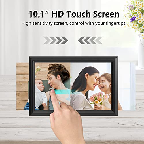 Image of FRAMEO WiFi Digital Photo Frame, 10.1 Inch Digital Picture Frame, 1280x800 IPS LCD Touch Screen, Auto-Rotat Built in 16GB Memory, Share Moments Instantly via Frameo App from Anywhere, New Model Black