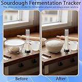 Yungyan Sourdough Jar Kit Fermentation Tracker Sourdough Starter Tube Baking Supplies with Graduated Glass Tube Silicone Stopper Pump Cleaning Brush for Bread Proof Baking (Black) - Image 5
