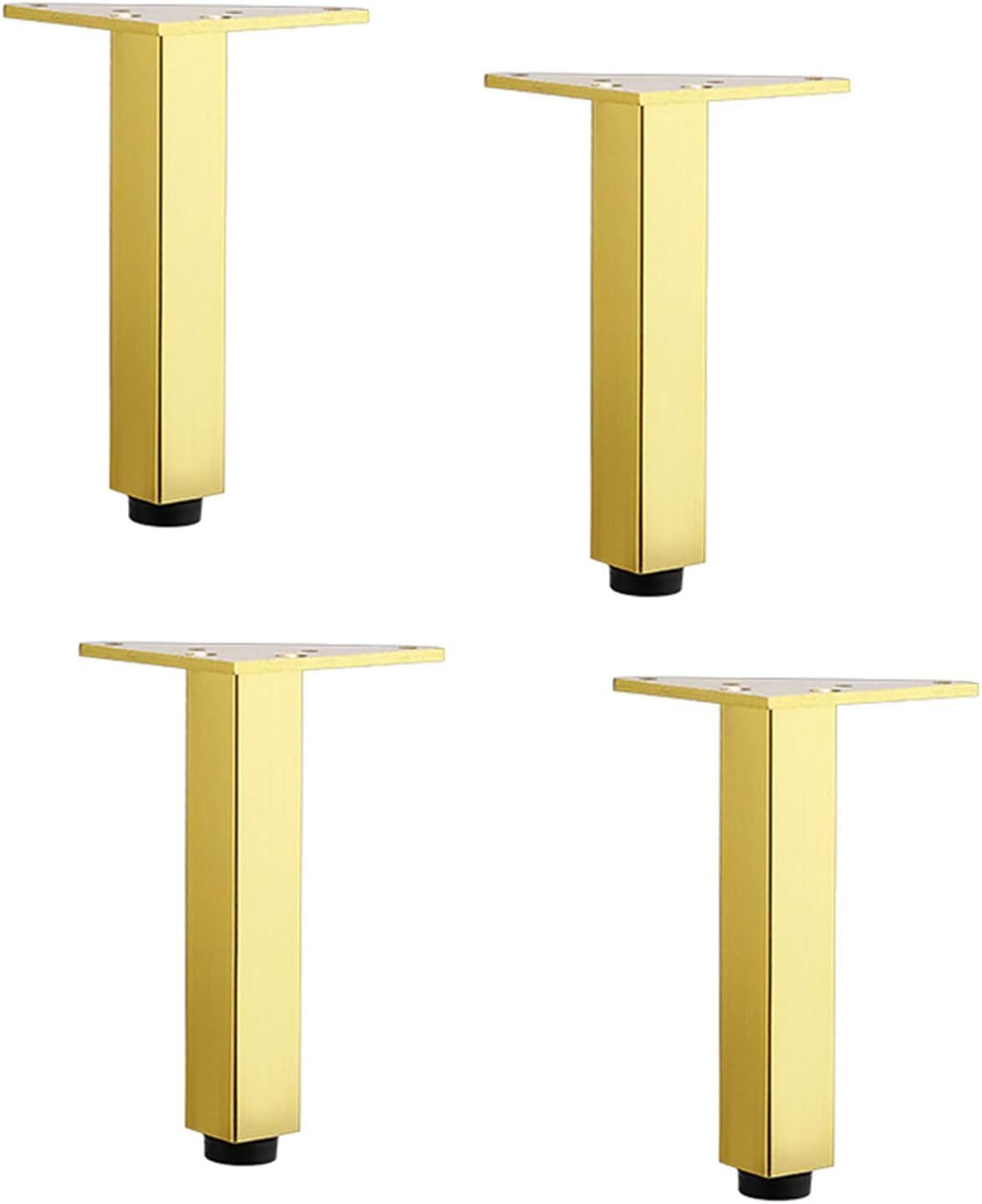 Round Replacement Sofa Ottoman Coffee Table Cabinet Furniture Legs (Set of 4), Adjustable Table Legs Durable Table Legs(Gold,12cm (4. 72in))