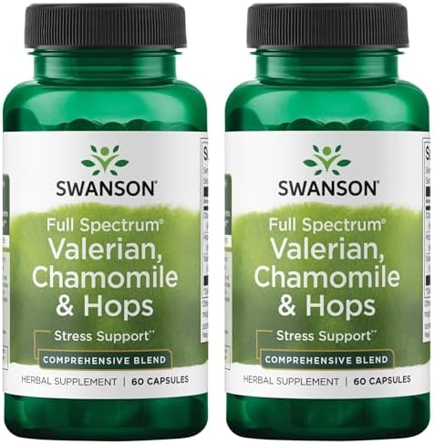 Swanson Valerian, Chamomile & Hops - Full Spectrum Herbal Supplem...