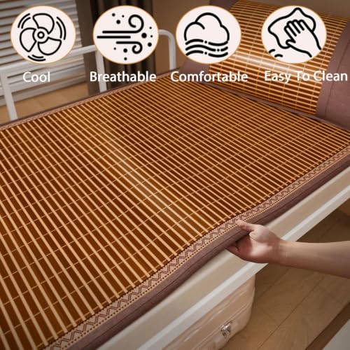 Esterilla de bambú natural para cama y sofá colchoneta fresca de verano 5