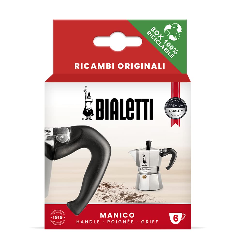Bialetti Spare Parts, Includes 1 Handle with Plug, Compatible with Moka Express Bialetti 9/12 Cups