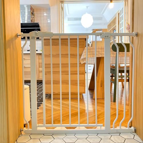 Image of BalanceFrom Easy Walk-Thru Safety Gate for Doorways and Stairways with Auto-Close/Hold-Open Features, 30-Inch Tall, Fits 29.1 - 38.5 Inch Openings, White