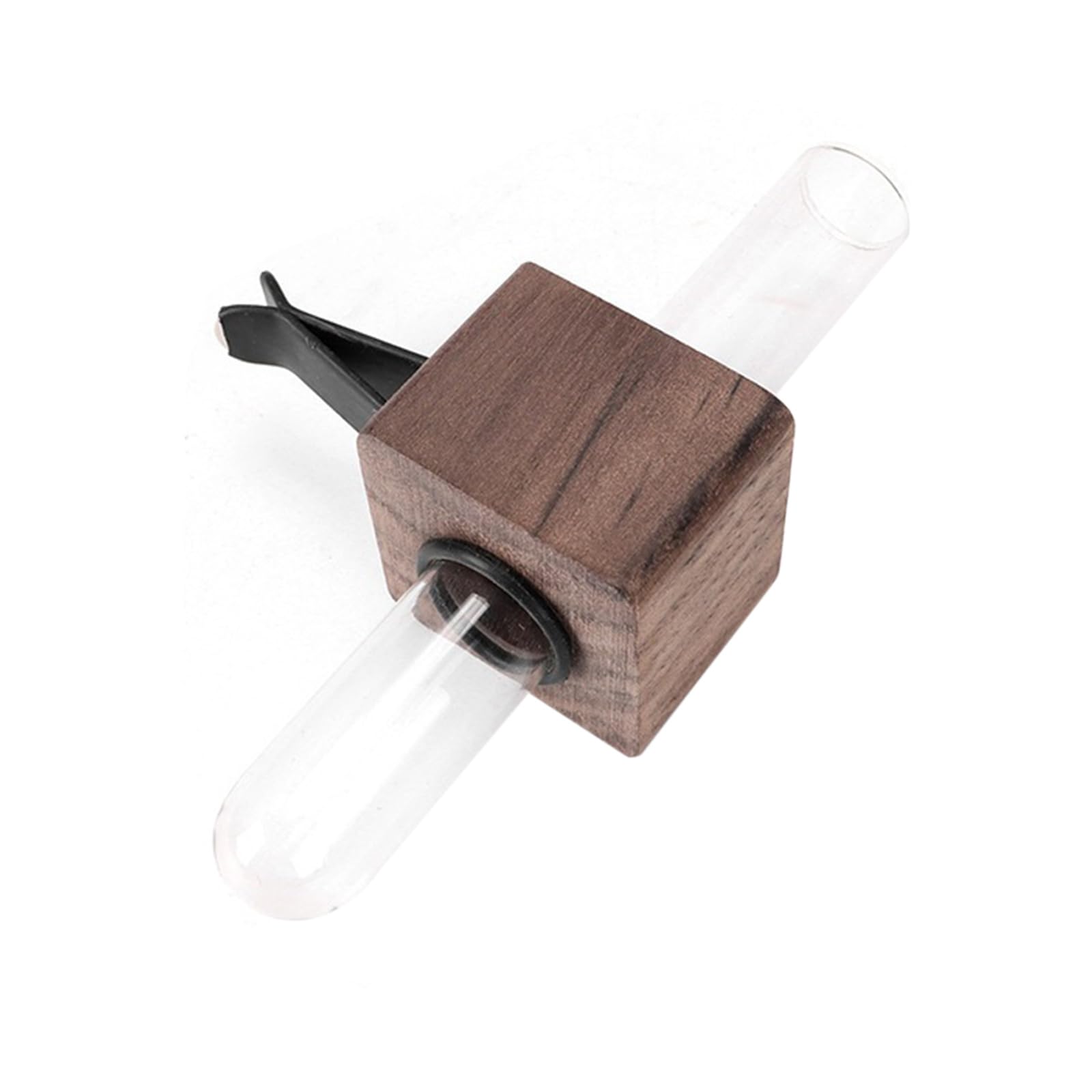 Wooden Car Vent Propagation Vase Holders with Glass Tube Automotive Interior Charm for Plant Display & Interior Decors Car Vent Mounted Propagation Tube