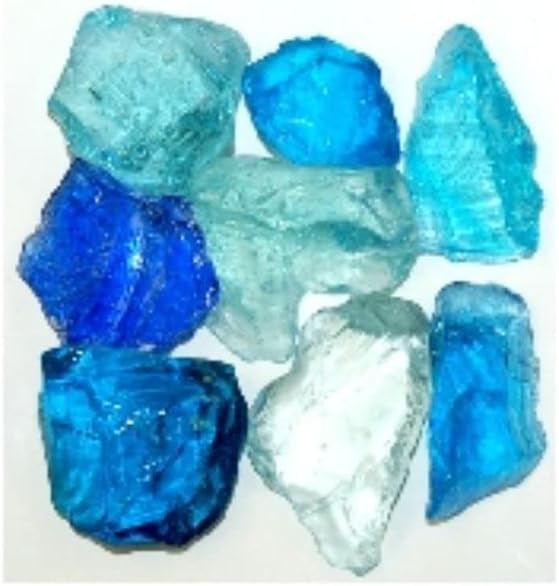 LCARIBBM-3 Recycled Chunky Glass Caribbean Mix - Medium - 0.5-1 in. - 3 lbs