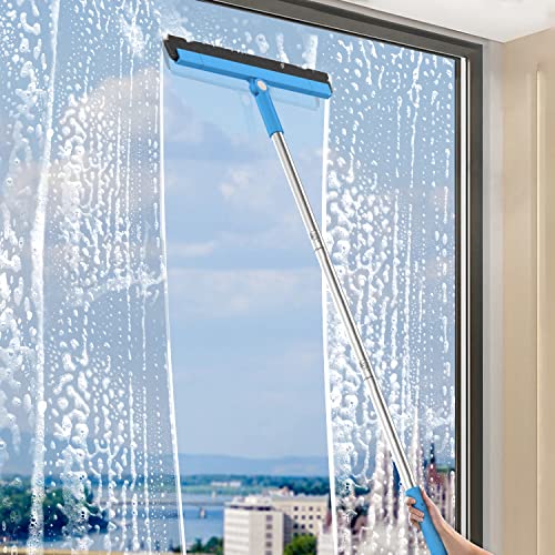 Kolliee Floor Squeegee Adjustable Professional Water Squeegee Foam With 50" Handle For Garage Tile Shower Hair Floor Wiper #TOP5