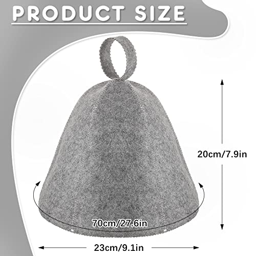 JaGely Sauna Hat for Men Women Sauna Hat Vaporarium Cap Russian Banya Cap for Bath House Accessories(Gray, White,2 Pieces)