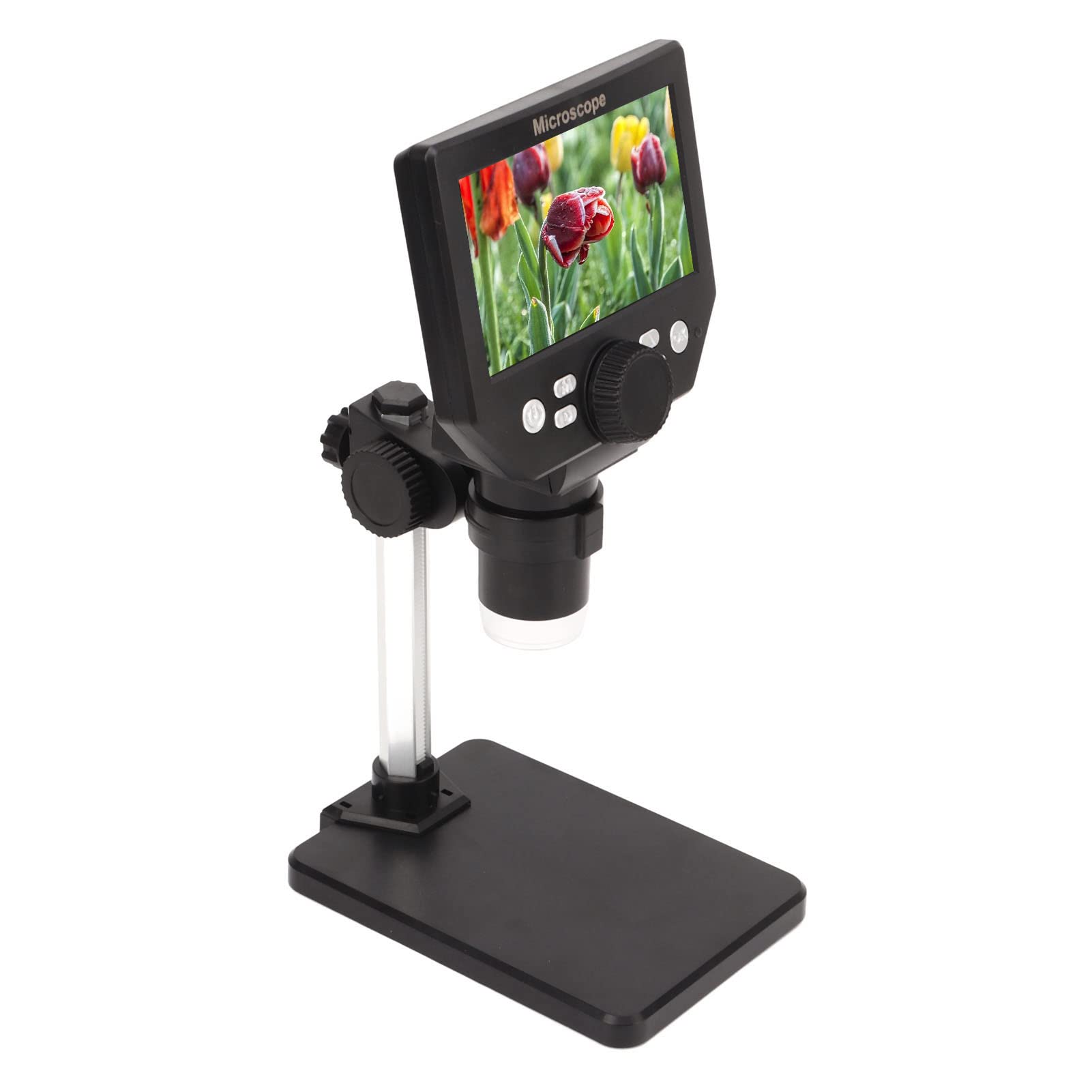 Haofy Microscopio Digital Electrónico 1000X con Soporte de Elevación, Resolución de Vídeo 1080P, para Material Educativo Científico Infantil