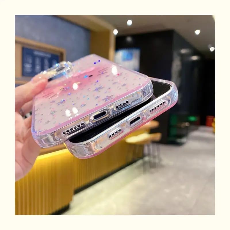 Image of mobistyle Designed for iPhone 16 Plus | Sparkling Cat Pattern Camera Protection Back Cover Case for Women Girls | iPhone 16 Plus Case (Pink)